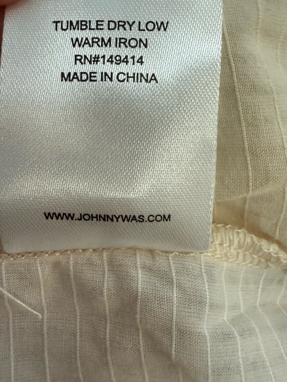 Johnny Was NWT Embroidered Floral Blouse Top Cream Burgundy Maroon Boho L - Picture 12 of 12